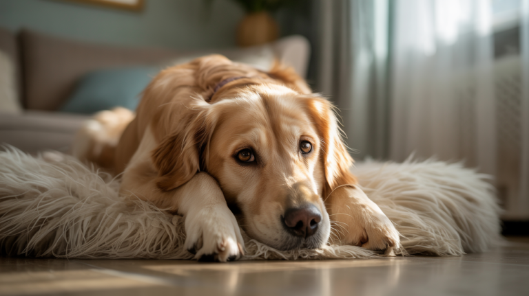 Image of a sick dog